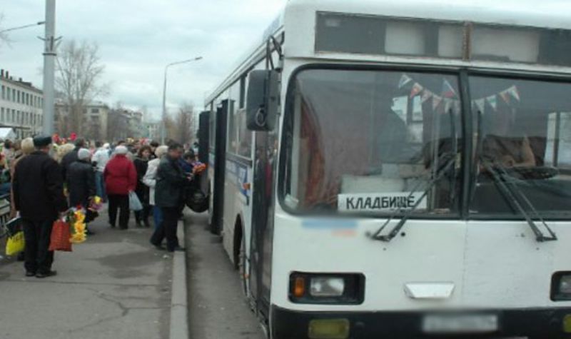 График движения автобусов на кладбище